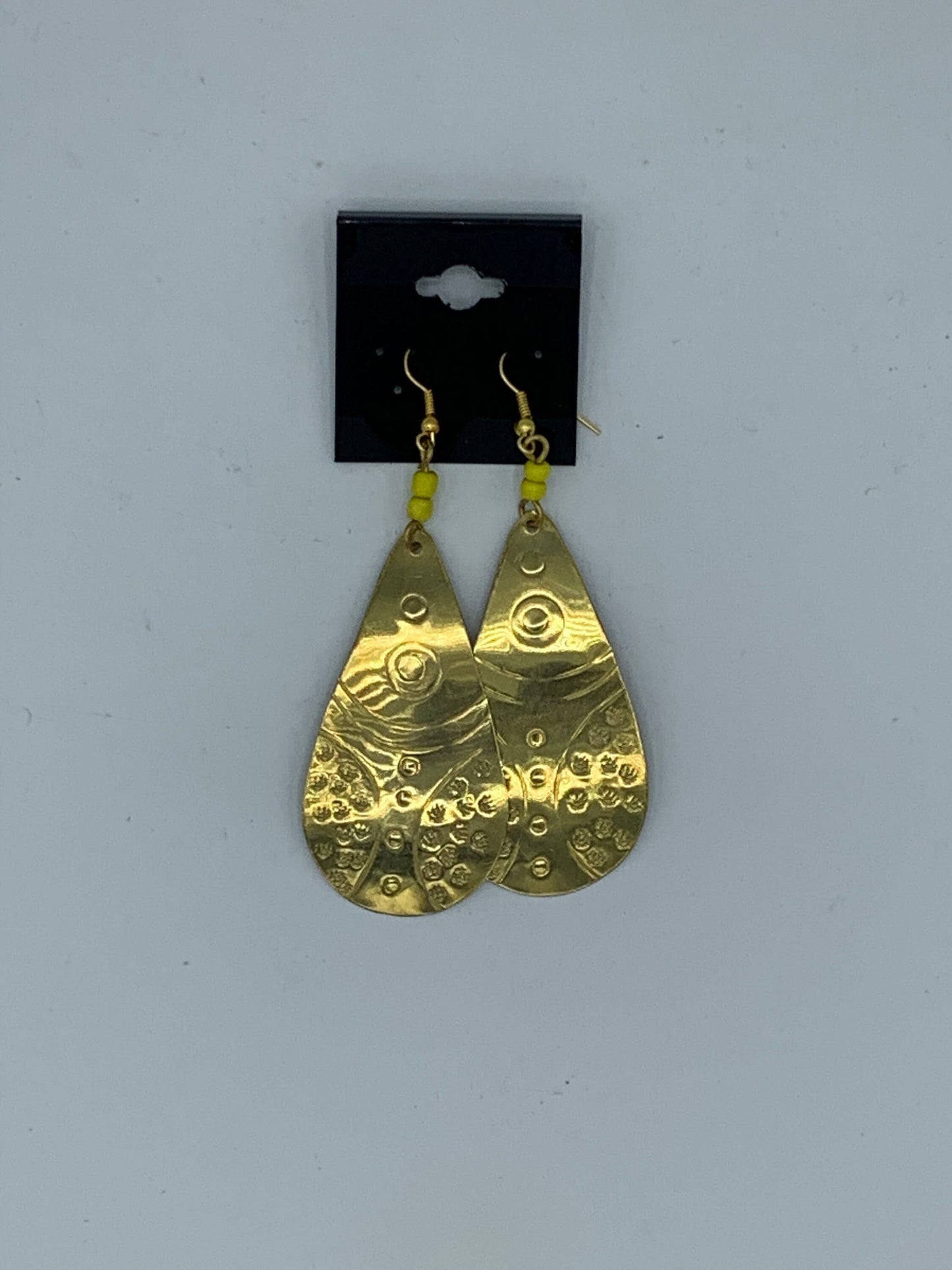 Brass Oval Shaped Earrings