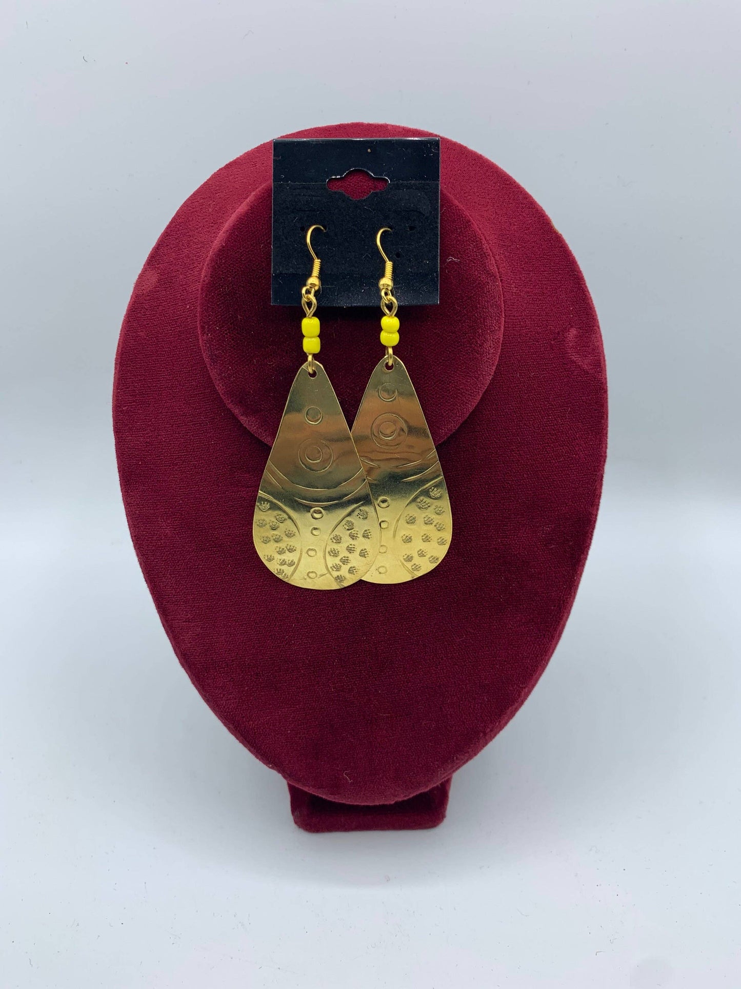 Brass Oval Shaped Earrings