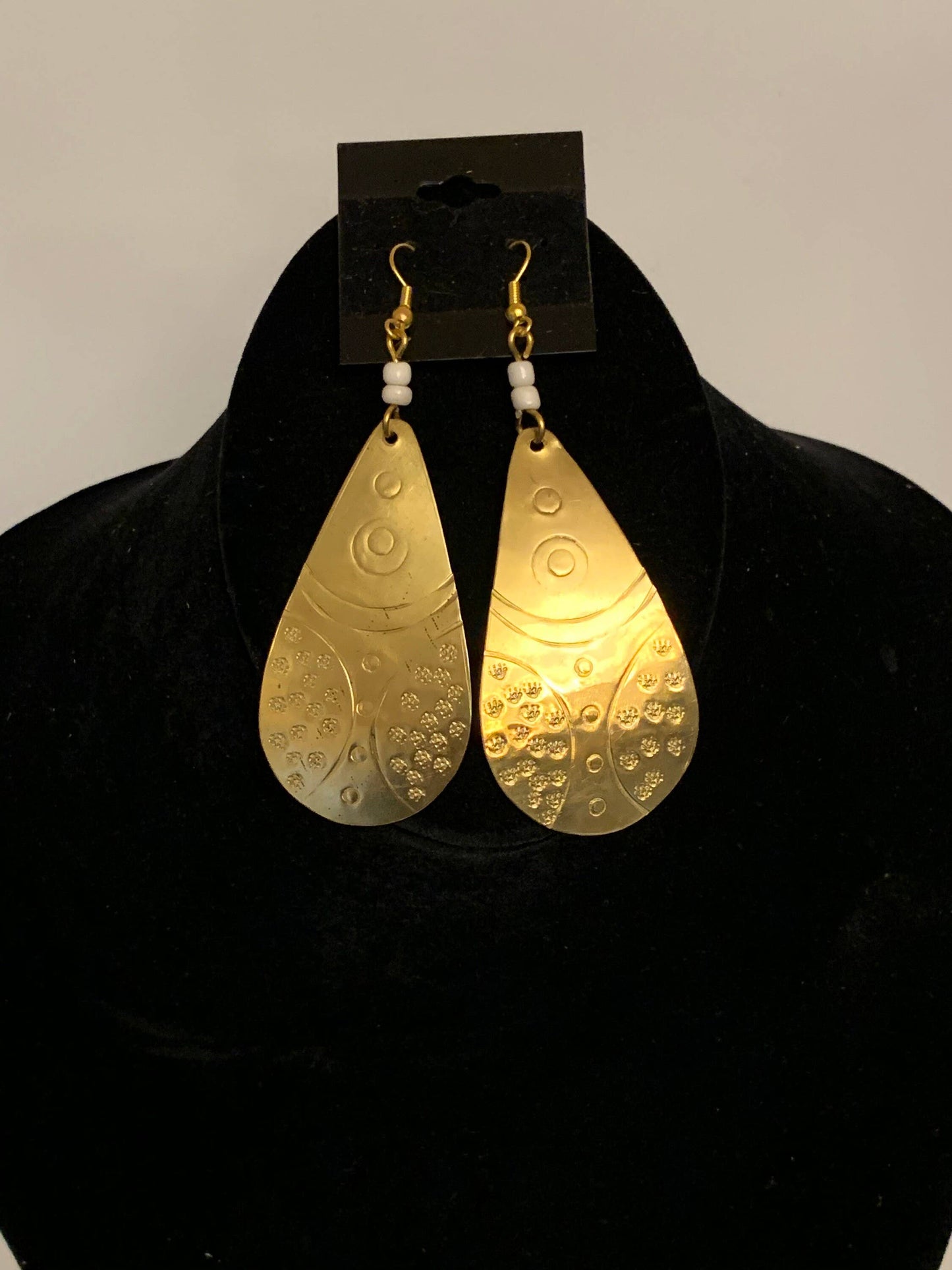 Brass Oval Shaped Earrings