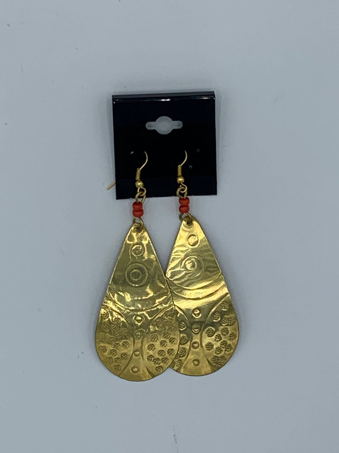 Brass Oval Shaped Earrings