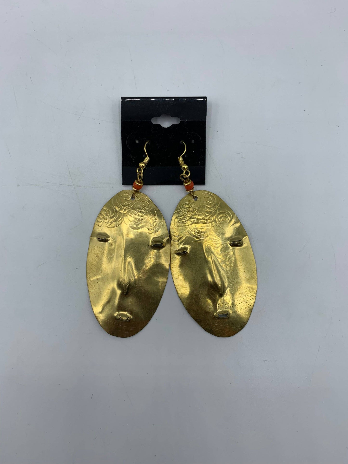 Brass Mask Earrings